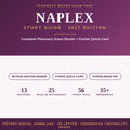 A NAPLEX study guide 2027 edition for pharmacy board exam prep. Includes a 48-page master binder, 8-page quick-card, and hyperlinked PDF. Features 13 sections, 25 MCQs with rationales, 56 pages total, and 35+ mnemonics. Instant digital download.