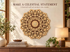 Celestial Compass Mandala SVG, Layered Laser Cut Files, Digital Download — image 2