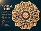 Celestial Compass Mandala SVG, Layered Laser Cut Files, Digital Download — image 7