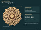 Celestial Compass Mandala SVG, Layered Laser Cut Files, Digital Download — image 12
