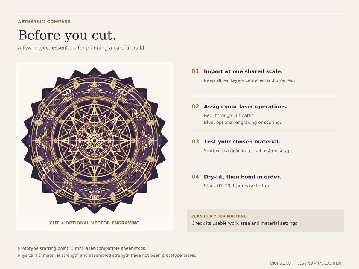 Celestial Compass Mandala SVG, 10-Layer Digital Laser Cut Files — image 8