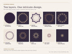 Celestial Compass Mandala SVG, 10-Layer Digital Laser Cut Files — image 10
