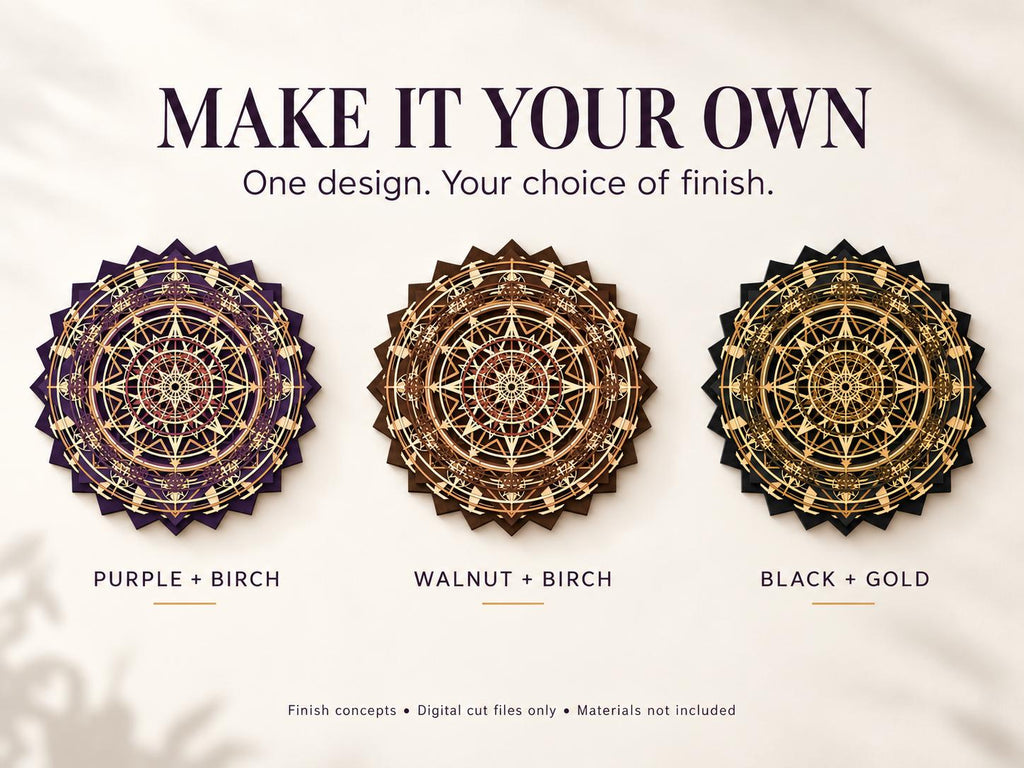 Celestial Compass Mandala SVG, 10-Layer Digital Laser Cut Files — image 11