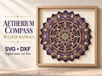 Celestial Compass Mandala SVG, 10-Layer Digital Laser Cut Files — image 15