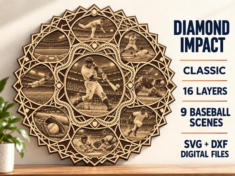 Diamond Impact Classic — 16-Layer Baseball Laser Files