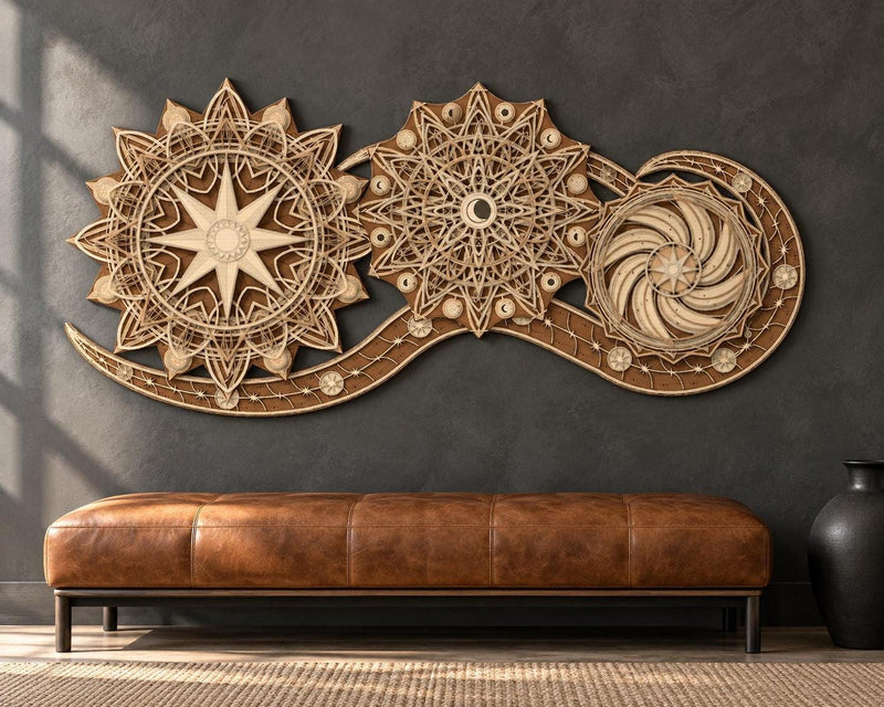 Astral Current Celestial Trio — Mandala Laser Files
