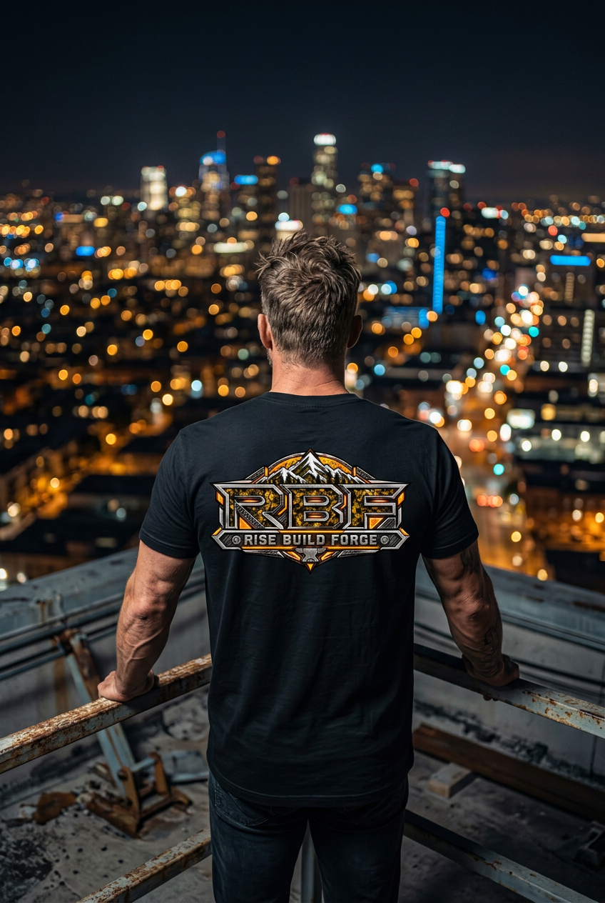 Forged Carbon Gold T - Back Rooftop Scene