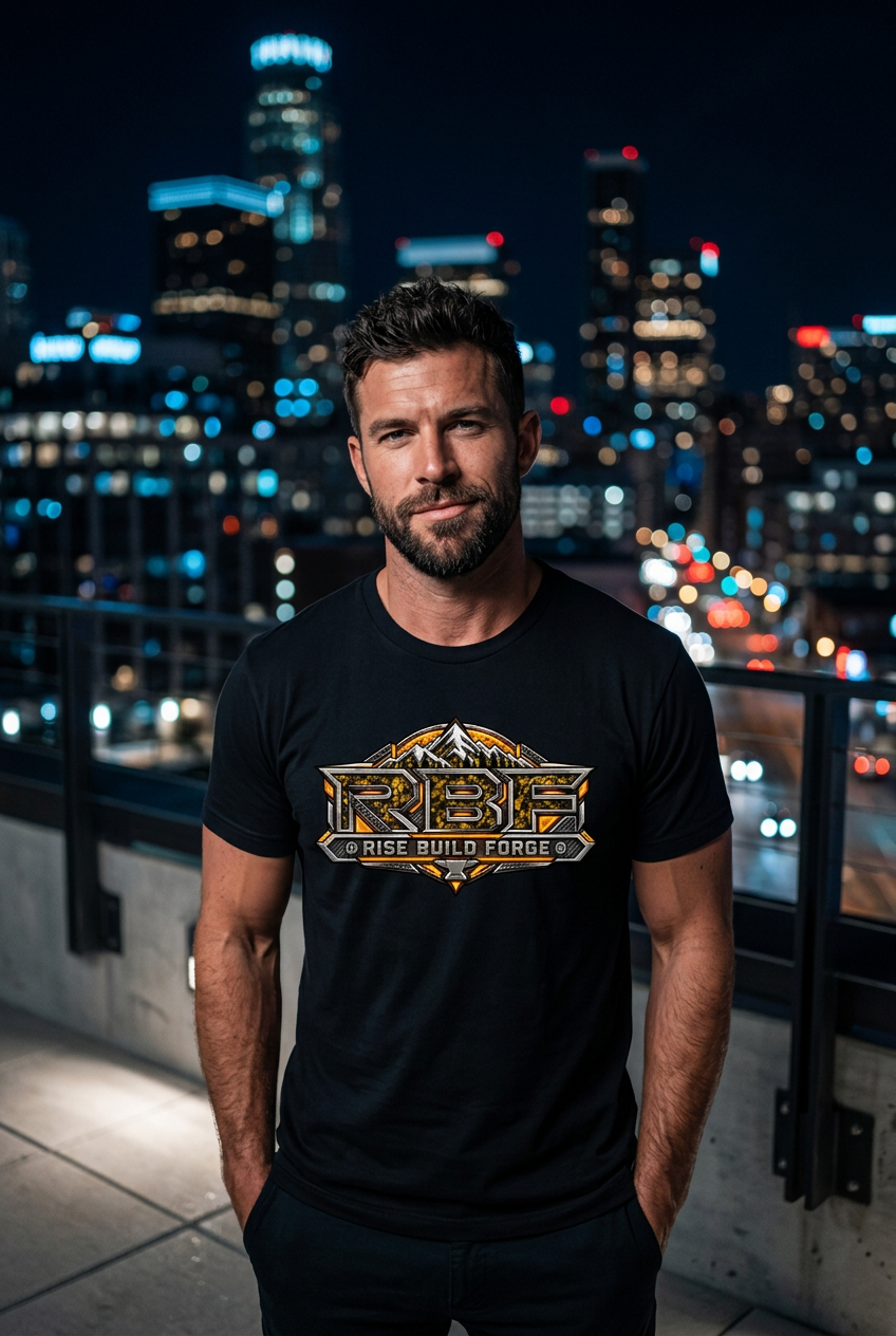 Forged Carbon Gold T - Rooftop Scene
